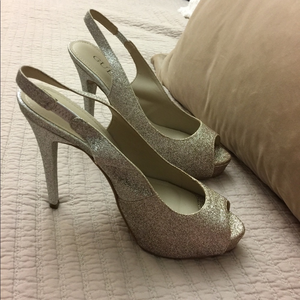 Sexy Champagne sparkly heels